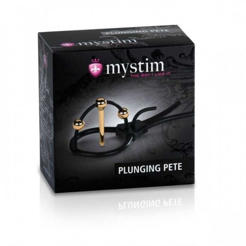 Mystim Plunging Pete - Утяжка для пениса, позолоченная