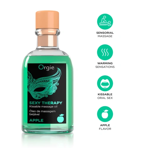 Orgie  Lips Massage Kit Apple - массажное масло яблоко, 100 мл