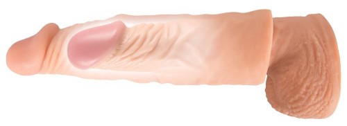 Nature Skin Extension Sleeve - Насадка на пенис, +3 см (телесный)