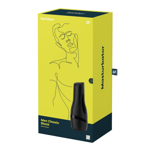 Satisfyer Men Classic - Класичний мастурбатор в тубусі (чорний), 21х6 см - купити в Києві, Україні