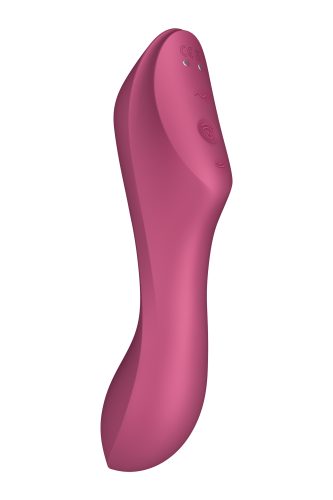 Satisfyer Curvy Trinity 3 - Вакуумный вибратор и стимулятор для точки G, 17.5х5.3 см (красный)