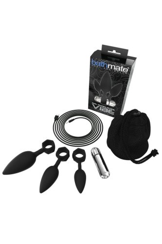 Bathmate Anal Training Plugs VIBE - Набор анальных вибропробок, 3 пробки и вибропуля