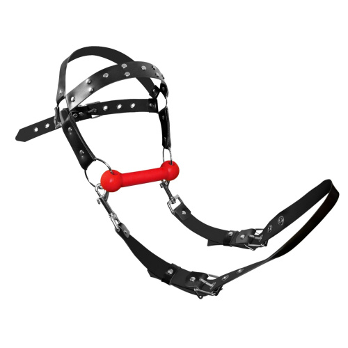 БДСМ кляп-упряжка  Art of Sex - BDSM Gag Harness Pony - купити в Україні | Секс шоп SEX-SHOP.ua