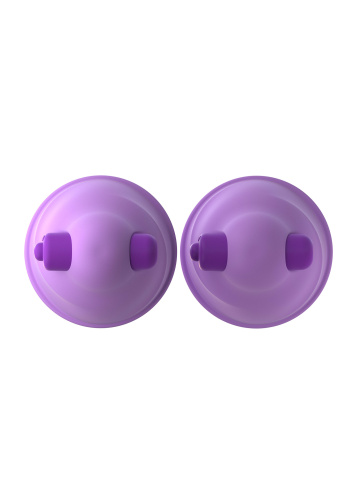 Pipedream Vibrating Nipple Suck Hers - Виброприсоски-стимуляторы на соски, 5 см (фиолетовый)