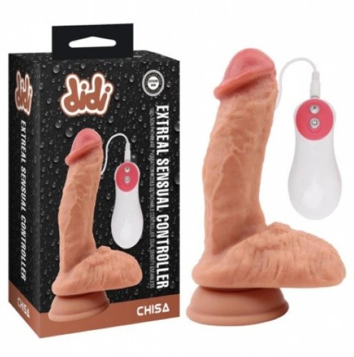Didi Extreal Sensual Controller - Реалистичный вибратор с присоской и пультом управления, 18.5х3.7 см