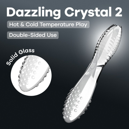 Двусторонний стеклянный дилдо Satisfyer Dazzling Crystal 2