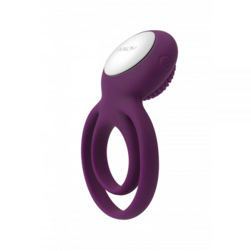 Svakom Tammy Vibrating Ring Violet - подвійне віброкільце, 8х2.8 см (фіолетовий) - купити в Києві, Україні
