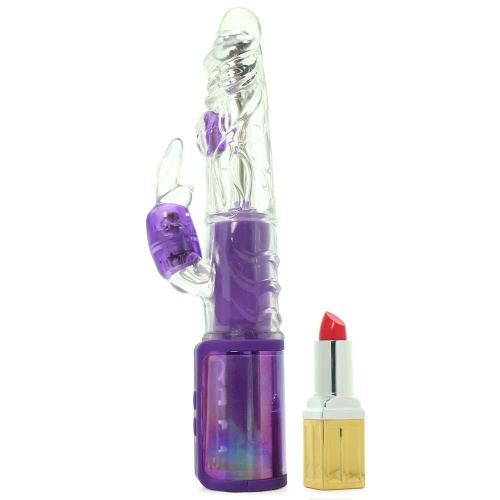 Topco Sales Rabbit Vibe Clear Insight Vision - Вібратор кролик з ротацією, 13.3х3.3 см - купити в Києві, Україні