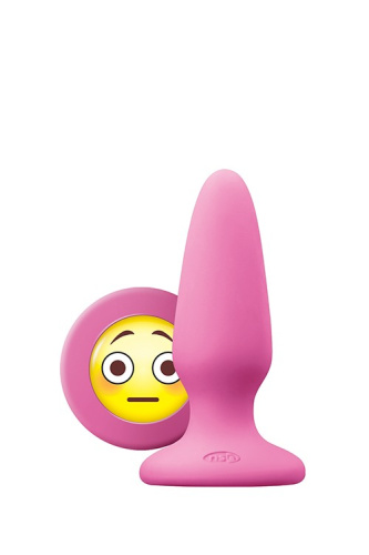 NS Novelties Mojis Plug #OMG Medium - средняя анальная пробка, 10,5х3,2 см (розовый)