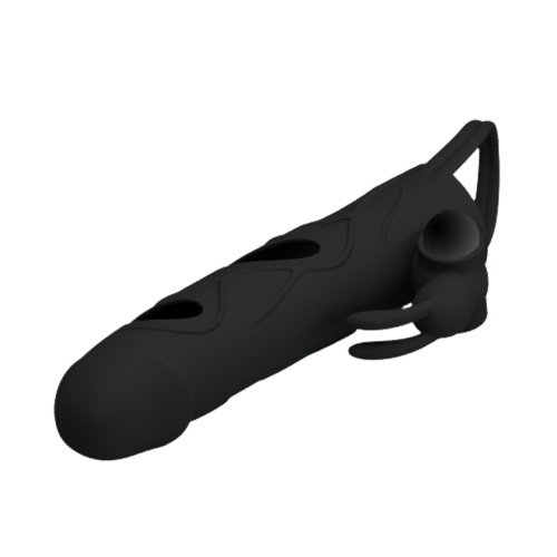 Pretty Love Vibrating Penis Sleeve Black 5,5 " - Насадка на пенис с вибрацией, 14 см (черный)