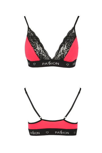 Passion PS001 TOP - Эластичный топ с кружевом, L (красный)