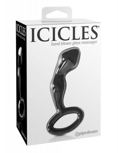 Pipedream Icicles No.46 - массажер простаты, 8х2.5 см (черный)