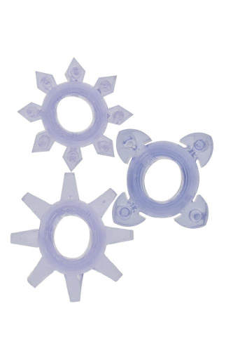 Tickle C-rings Purple - Набор эрекционных колец, 3 см (3 шт)