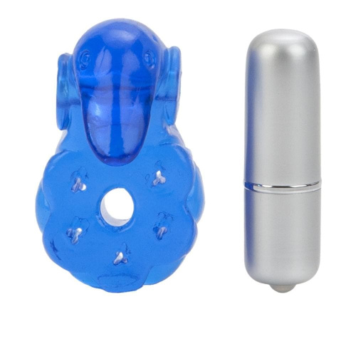 CalExotics Micro Vibe Arouser Duckie - виброкольцо, 7х1 см (синий)