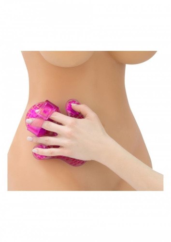 Simple & True Roller Balls Massager  - Перчатка для массажа, 14х11 см (розовый)