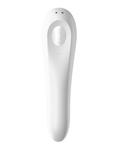 Satisfyer Dual Pleasure - Смарт вибратор и вакуумный стимулятор 2 в 1, 18х4.9 см (белый)