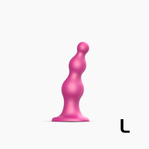 Анальная ёлочка насадка для страпона Strap-On-Me Dildo Plug Beads, 14,8х4,6 см размер L