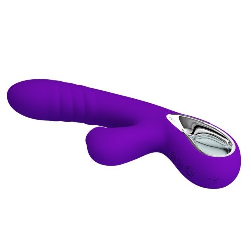 Pretty Love Jersey Clitoral Massager - вибратор кролик с вакуумным стимулятором клитора, 21.8х3.6 см (фиолетовый)