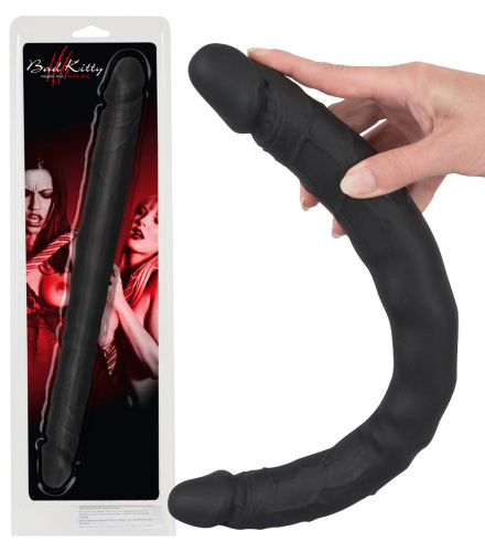 Bad Kitty Double Dong Black - Двосторонній фалоімітатор, 40 см (чорний) - купити в Києві, Україні