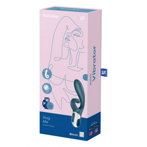 Satisfyer Hug Me - Нежный вибратор-кролик, 21 см (серый)