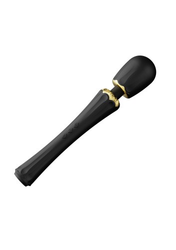 Zalo Kyro Wand мощный перезаряжаемый вибромассажер с 2 насадками, 29.1х5.35 см (чёрный)