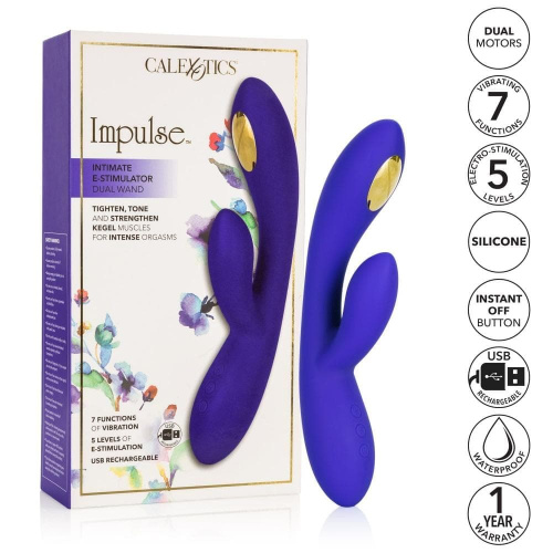 CalExotics Impulse Estim Dual Wand электростимулятор кролик с вибрацией, 12х3.3 см