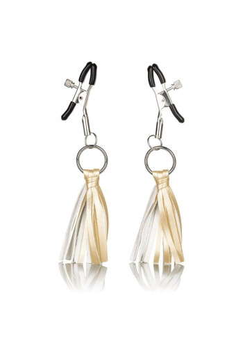 CalExotics Playful Tassels Nipple Clamps зажимы для сосков с кисточками (золотистый)