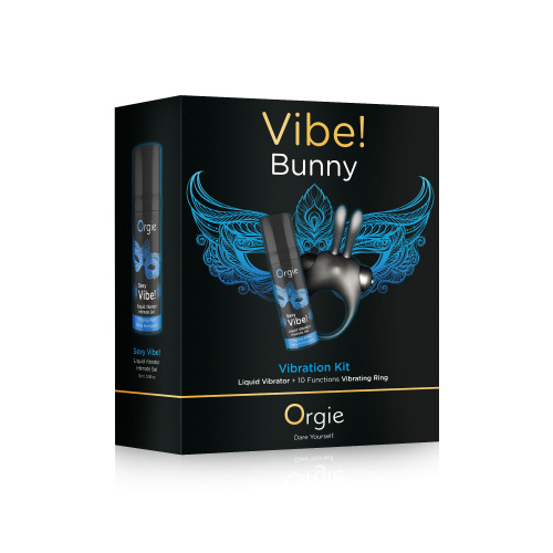 Набор жидкий вибратор + виброкольцо Orgie Vibe! Bunny