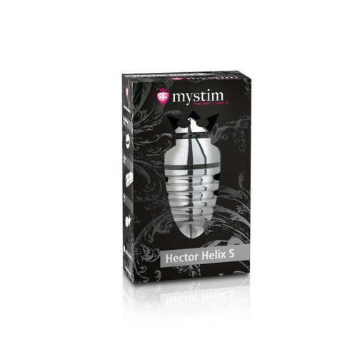 Mystim - Hector Helix Butt Plug S анальная пробка для электростимуляции, 10х4 см
