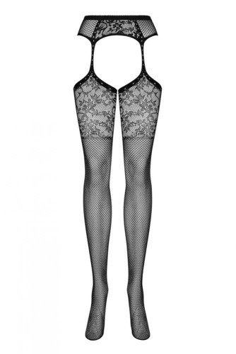 Obsessive S211 - Ажурные чулки с поясом, S/M/L