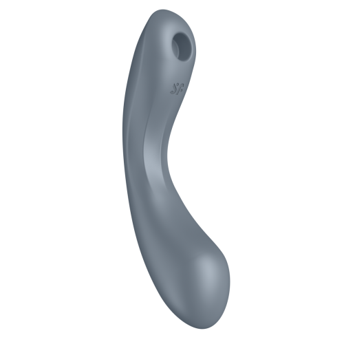Satisfyer Curvy Trinity 1 - Вакуумный стимулятор + вибратор точки G, 17.5х3.9 см (серый)