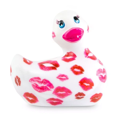 Big Teaze Toys Rub My Duckie Romance 2.0 - вібратор качка, 9 см (білий з червоним) - купити в Києві, Україні