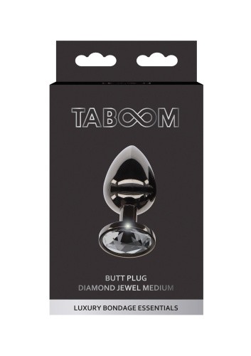 Taboom - M Butt Plug With Diamond Jewel - Анальная пробка, 8.2х3.4 см