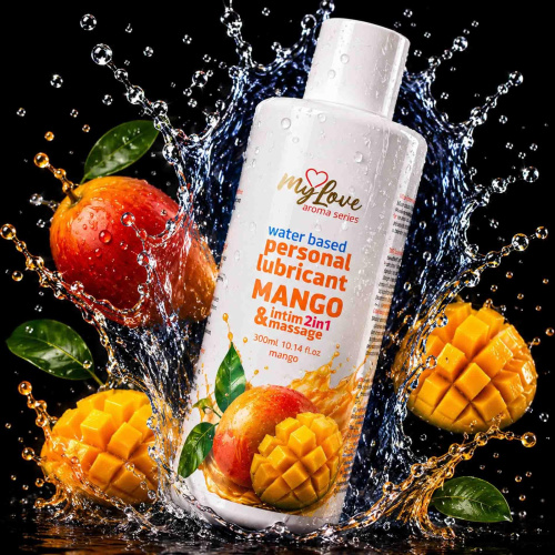 2в1 лубрикант и массажный гель - MyLove Aroma Series Intim&Massage Mango, 300 мл