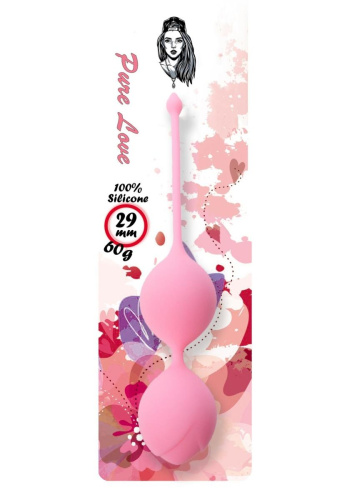 Boss Silicone Kegel Balls Pink - Вагинальные шарики, 16,5х2,9 см (розовый)