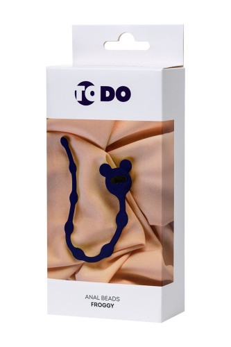 ToDo By Toyfa Froggy - анальная цепочка, 23х1.4 см (синий)