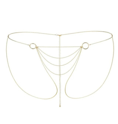 Bijoux Indiscrets Magnifique Bikini Chain Gold - украшение на тело цепочка трусики, (золотистый)