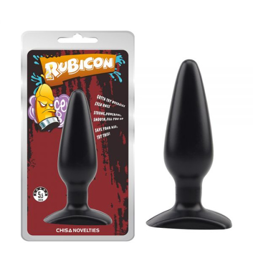Rubicon Anal Plug Medium - Анальная пробка, 14х4 см (черный)