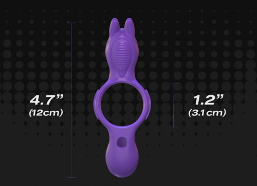 Pipedream His And Hers Ultimate Rabbit - виброкольцо, 12х3.1 см (фиолетовый)