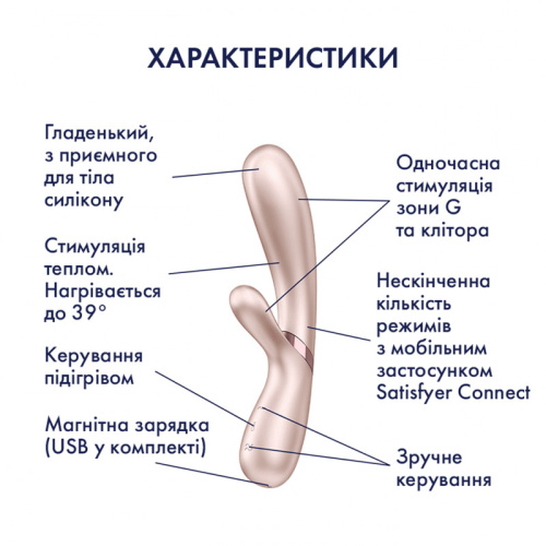 Вібратор-кролик зі смарт управлінням Satisfyer Hot Lover - купити в Києві, Україні