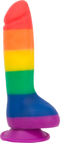 Addiction - Justin - 8" - Rainbow - радужный фаллоимитатор 20.3х4.5 см