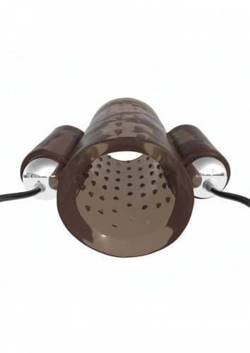 Pipedream Dual Vibrating Penis Sleeve - насадка с вибрацией, (черный)