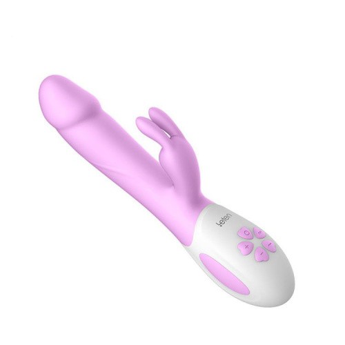 Leten Alina Purple - вибратор-кролик с массирующим стволом и подогревом, 15х3.5 см (фиолетовый)