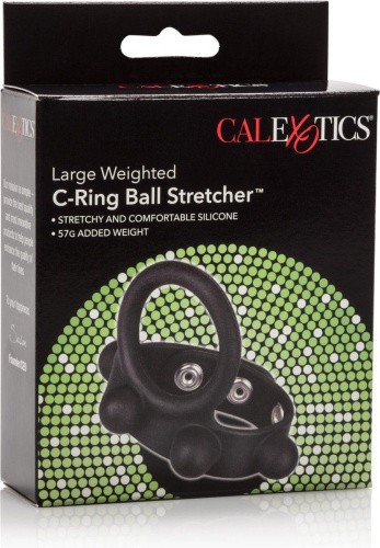 California Exotic Novelties C-Ring Ball Stretcher - Эрекционное кольцо, 3,5 см (черный)