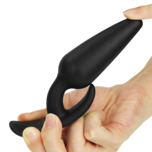 LoveToy Lure Me Butt Plug Slim Black L - Анальна пробка, 12,5 см (черный)