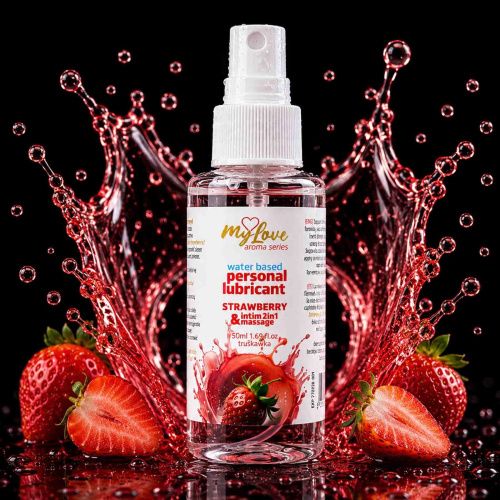 2в1 лубрикант и массажный гель - MyLove Aroma Series Intim&Massage Strawberry, 50 мл