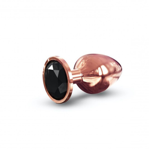 Dorcel Diamond Plug L металлическая анальная пробка с кристаллом, 9.5х4.1 см (чёрный)