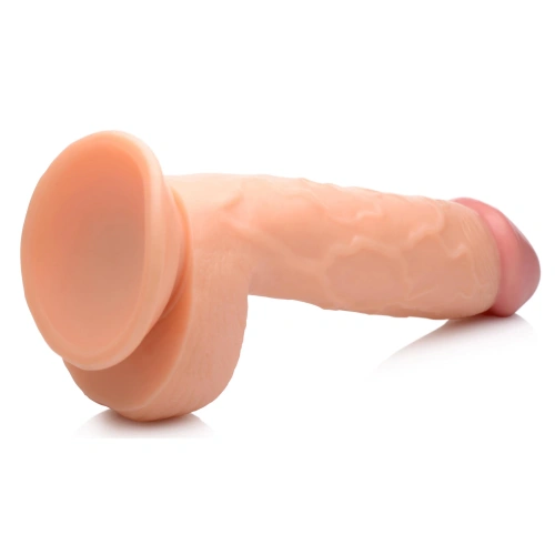 Pop Peckers 8.25" Dildo With Balls - Light - Фаллоимитатор, 22,8 см (телесный)