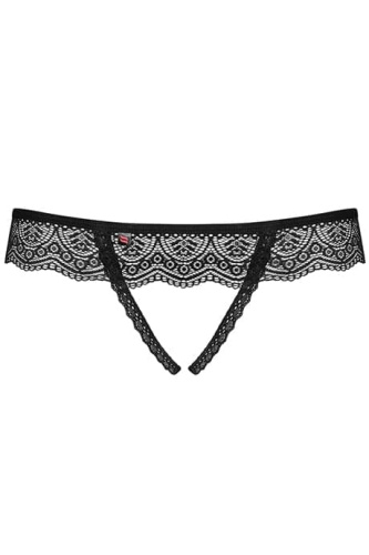 Obsessive 864-THC-1 otwarte - сексуальные стринги с доступом, L/XL (чёрный)