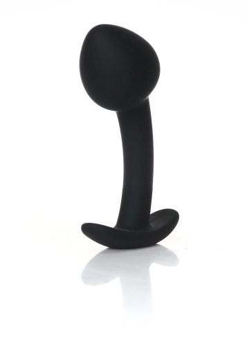 Анальная пробка Boys of Toys Silicone Black Curved Plug - размер M